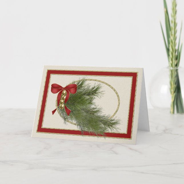 Cartão De Festividades Jingle Bells Holiday Card (Frente)