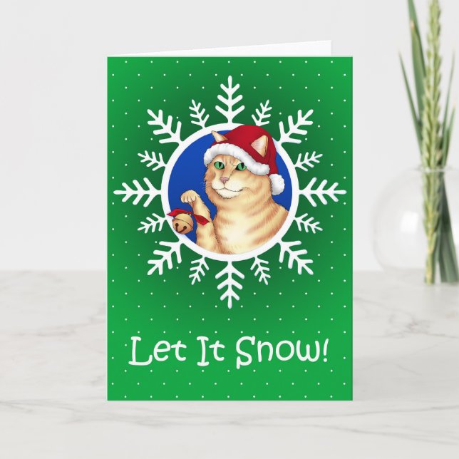 Cartão De Festividades Jingle Cat (Frente)
