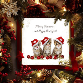 Cartão De Festividades Jingle Cats Meowy Natal Personalizado