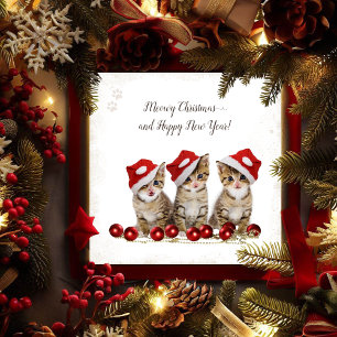 Cartão De Festividades Jingle Cats Meowy Natal Personalizado