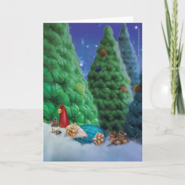 Cartão De Festividades Jingle Jingle Little Gnome Zzz Greeting Card (Frente)