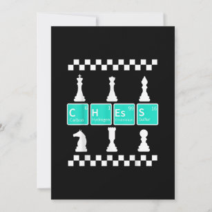 Cartão De Festividades Jogador de xadrez Lover Mesa Periódica Homens Pres