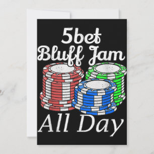 Cartão De Festividades Jogador Holdem Texas Jam no Quinto Dia todo