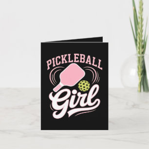 Cartão De Festividades Jogadora de Pickleball Menina