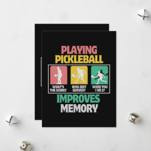 Cartão De Festividades Jogando Pickleball Melhora a Memória