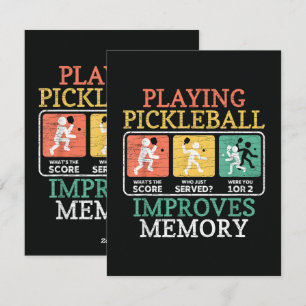 Cartão De Festividades Jogando Pickleball Melhora a Memória