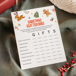 Cartão De Festividades Jogo Christmas Scattegories