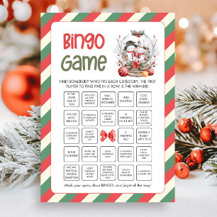 Cartão De Festividades Jogo de Bingo de Natal