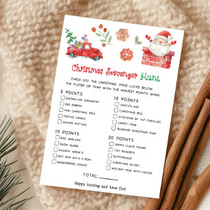 Cartão De Festividades Jogo de Caça ao Papai Noel no Natal