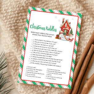 Cartão De Festividades Jogo de Charadas de Natal Festa de Natal
