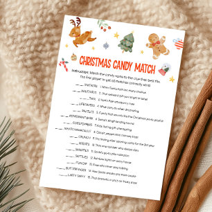 Cartão De Festividades Jogo de Correspondência de Doces de Natal