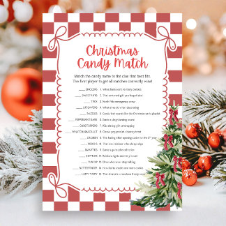 Cartão De Festividades Jogo de Correspondência de Doces de Natal