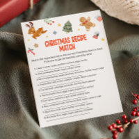 Jogo de Correspondência de Receitas de Natal
