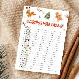 Cartão De Festividades Jogo de Emoji de Filme de Natal