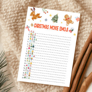 Cartão De Festividades Jogo de Emoji de Filme de Natal