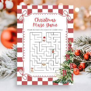 Cartão De Festividades Jogo de Labirinto de Natal