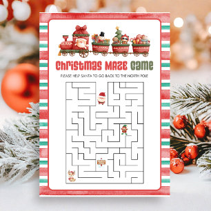 Cartão De Festividades Jogo de Labirinto de Natal