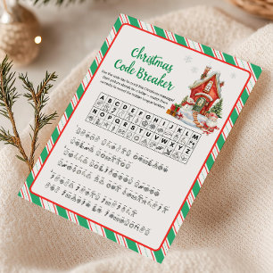 Cartão De Festividades Jogo de Quebra-Cabeça de Natal 
