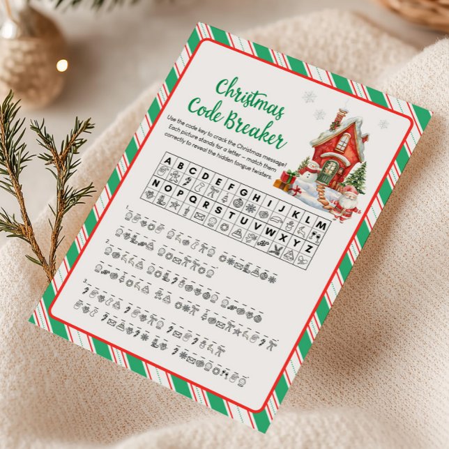 Cartão De Festividades Jogo de Quebra-Cabeça de Natal  (Christmas Party Games)