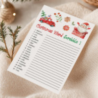 Jogo de Scrabble de Palavras de Natal Santa