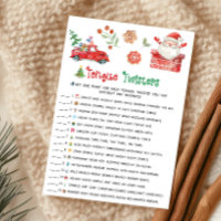 Jogo de trava língua de Natal de Papai Noel