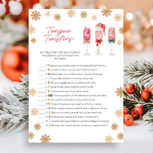 Cartão De Festividades Jogo de trava-línguas de Natal