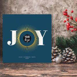 Cartão De Festividades Jogo Natal Logotipo comercial QR Código corporativ