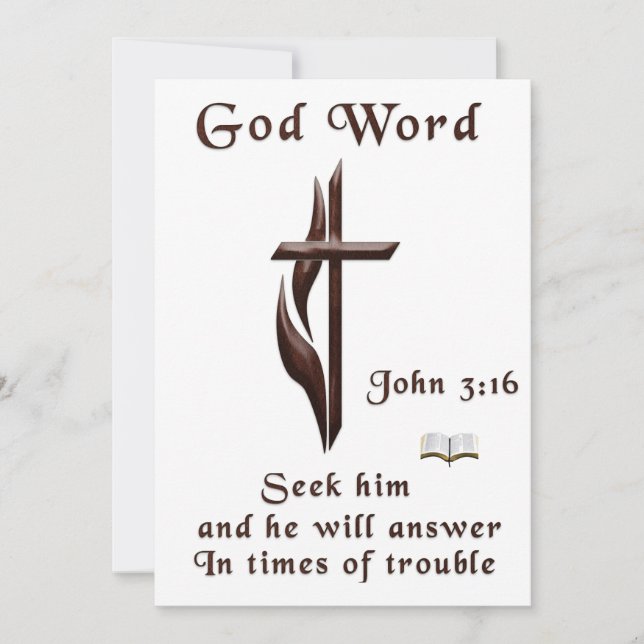 Cartão De Festividades John 3:16 (Frente)