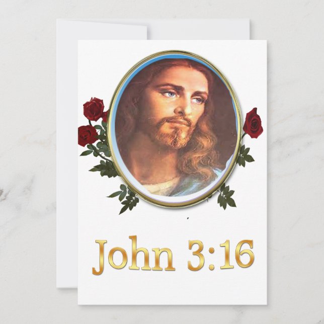 Cartão De Festividades John 3:16 (Frente)