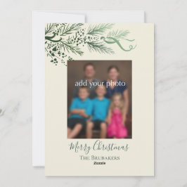 Cartão De Festividades John 3:16 Foto de Pinheiro Moderno Natal Cristão