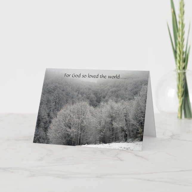 Cartão De Festividades John 3:16 Icy Frost Christmas Card (Frente)