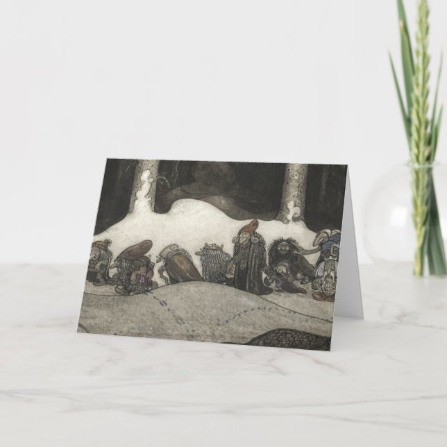 Cartão De Festividades John Bauer - na noite de Natal (Frente)