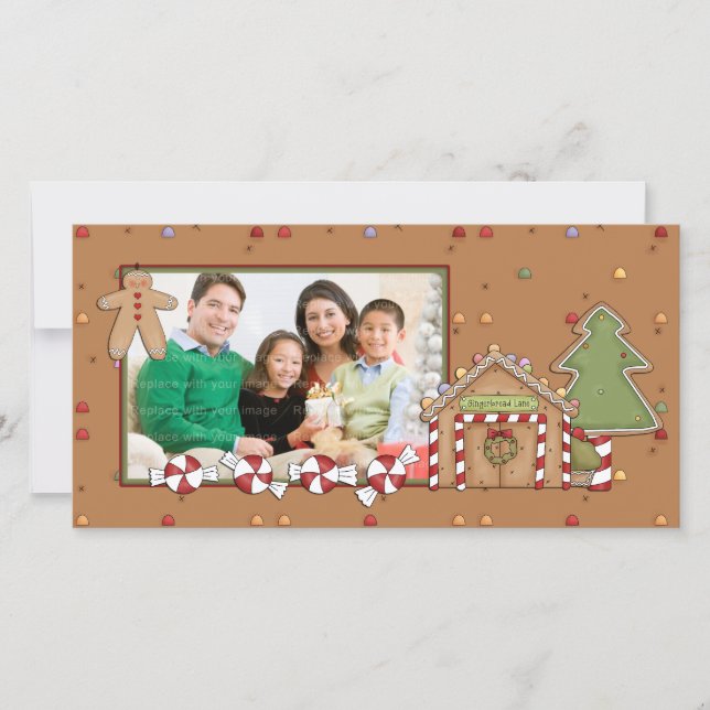 Cartão De Festividades Jolly Christmas - Gingerbread House (Frente)