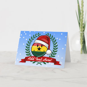 Cartão De Festividades Jolly Ghanian Flag Christmas Style