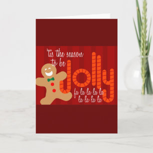 Cartão De Festividades Jolly GIngerbread Man