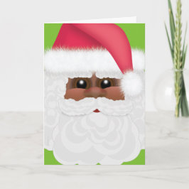 Cartão De Festividades Jolly Holiday Black or African American Santa