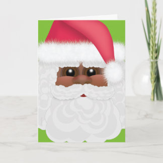 Cartão De Festividades Jolly Holiday Black or African American Santa