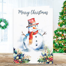 Jolly Snowman Winter Snow Holly Feliz Natal