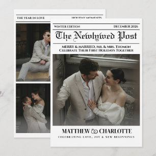 Cartão De Festividades Jornal Feliz e Casado Foto de Feriado