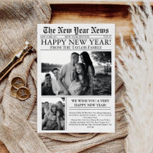 Jornal Foto Divertida Única 2025 Feliz Ano Novo 