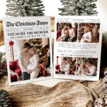 Cartão De Festividades Jornal Único Mais o Feliz Natal<br><div class="desc">Nosso Jornal Único Mais o Cartão de Natal Merrier Baby é a maneira perfeita de compartilhar suas notícias alegres e desejos de feriado com a família e os amigos! Estilado como um jornal clássico, este cartão captura os destaques do seu ano em um formato único e encantador, com um design...</div>