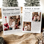 Cartão De Festividades Jornal Único Mais o Feliz Natal<br><div class="desc">Nosso Jornal Único Mais o Cartão de Natal Merrier Baby é a maneira perfeita de compartilhar suas notícias alegres e desejos de feriado com a família e os amigos! Estilado como um jornal clássico, este cartão captura os destaques do seu ano em um formato único e encantador, com um design...</div>