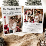 Cartão De Festividades Jornal Único Mais o Feliz Natal<br><div class="desc">Nosso Jornal Único Mais o Cartão de Natal Merrier Baby é a maneira perfeita de compartilhar suas notícias alegres e desejos de feriado com a família e os amigos! Estilado como um jornal clássico, este cartão captura os destaques do seu ano em um formato único e encantador, com um design...</div>