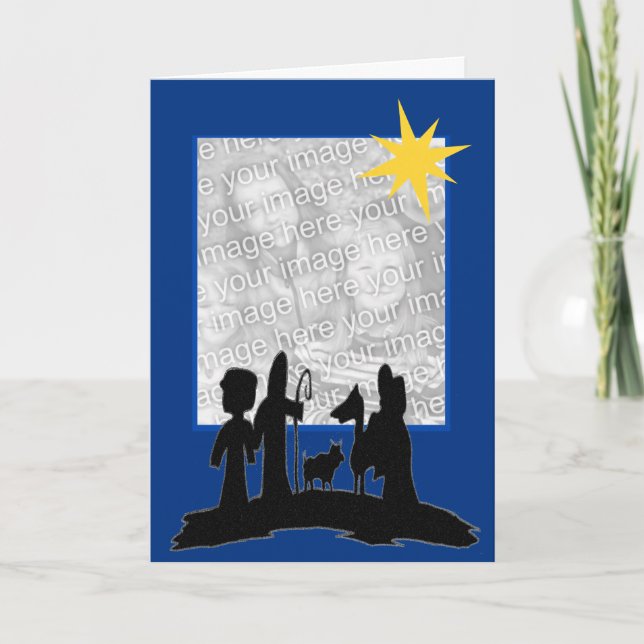 Cartão De Festividades Journey to Bethlehem Template (Frente)