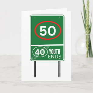 Cartão De Festividades Jovens termina com 50 felizes 50º aniversário engr