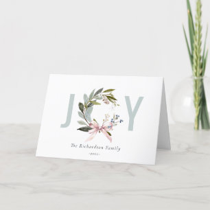Cartão De Festividades Joy Blush Azul Verdinho Verdinho