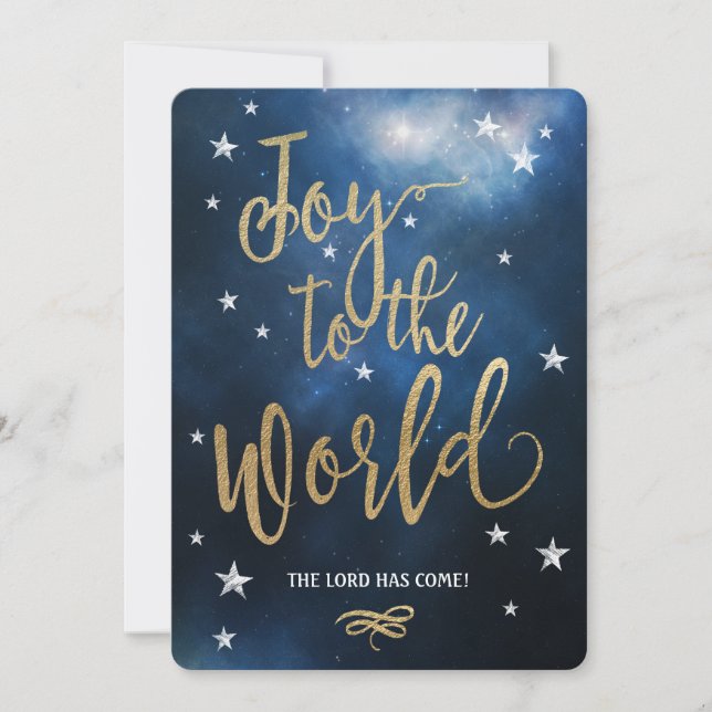Cartão De Festividades Joy de Natal Cristão para o Mundo! (Frente)