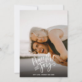 Cartão De Festividades Joy do Amor pela Paz | Feriados — Natal Vertical