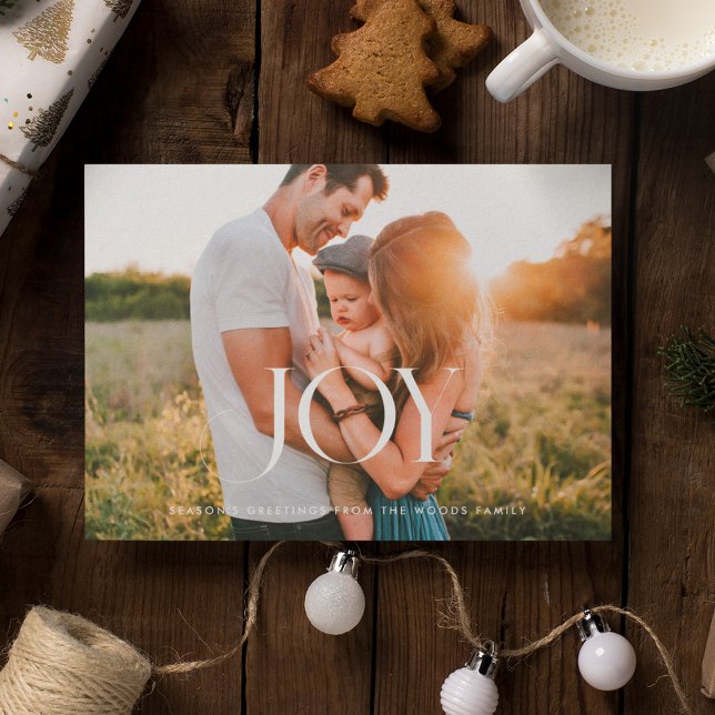 Cartão De Festividades Joy Elegant Na moda Inspirational Photo (Criador carregado)