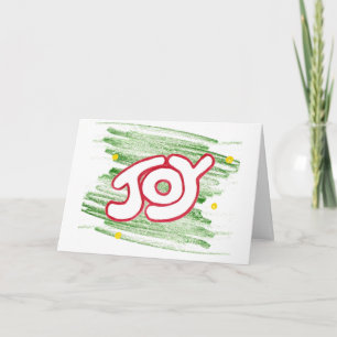Cartão De Festividades Joy Greeting Card